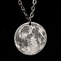 Full Moon Silver Necklace or Charm
