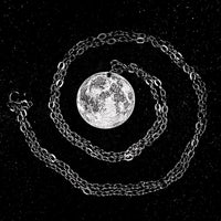 Full Moon Silver Necklace or Charm