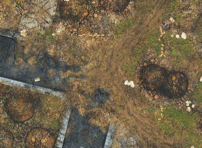 30x22" Double-Sided 'Ruined City' + 'Jungle' F.A.T. Mat Battle Gaming Mat