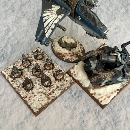 30x22" Double-Sided 'Cracked Earth' + 'Snow' F.A.T. Mat Battle Gaming Mat