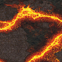 30x22" Double-Sided 'Snowy Tundra' + 'Volcanic Tomb' F.A.T. Mat Battle Gaming Mat