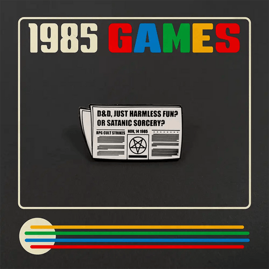 Satanic Panic Enamel Pin | D&D History Lapel Pin by 1985 Games