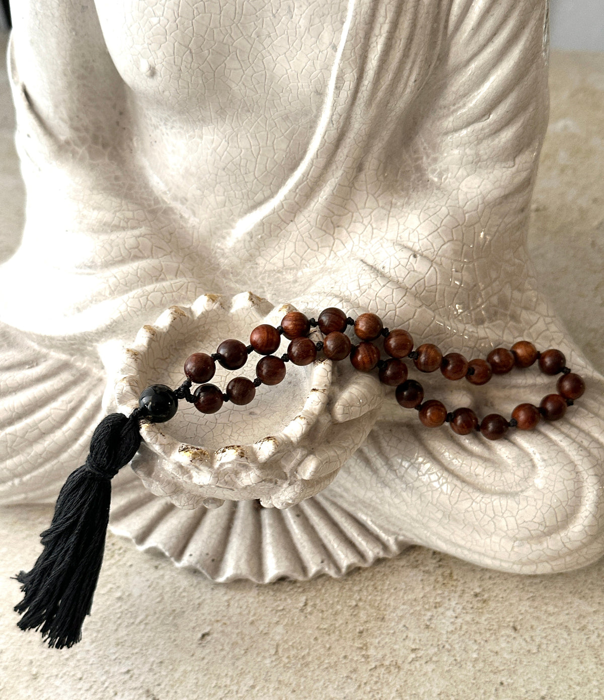 Pocket Wrist Mala | 27 Bead Rosewood Mini Mala Bracelet