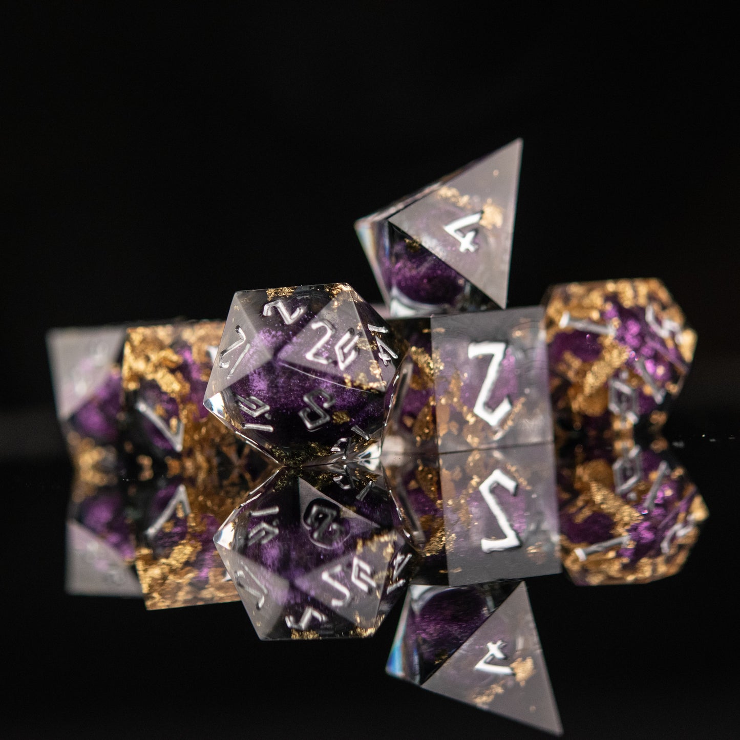 Royal Guard Liquid Core Dice Set – 7-Piece Polyhedral RPG Dice