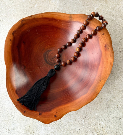 Pocket Wrist Mala | 27 Bead Rosewood Mini Mala Bracelet