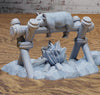 Bandit Camp Scatter Terrain – Campfires, Roasting Pig, Cooking Pot, Banner & Axe