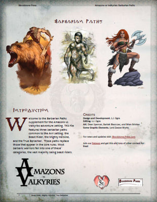 Amazons vs Valkyries: Barbarian Paths