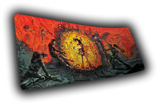 "Sunburst" — Rust Deskmat