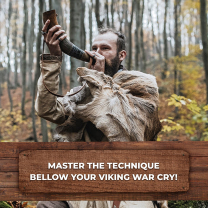 Viking War Horn – Handcrafted Natural Battle Horn for LARP & Reenactment
