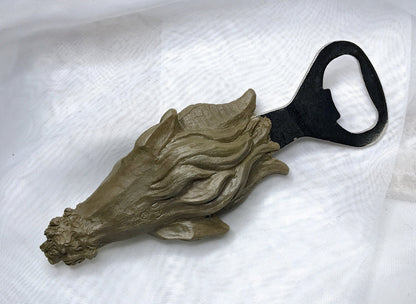 Krampus Opener, Hand Painted Resin, Bronze Finish | Gothic Holiday Barware | Krampus Devil Bottle Opener | Fantasy Gothic Barware Gift