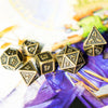 Bronze Mini Metal Dice Ancient Effect | (10mm to 15mm) 7-Dice Udixi RPG