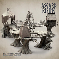 3D Printed Asgard Rising Forest Village Modular Set 32mm Ragnarok D&D
