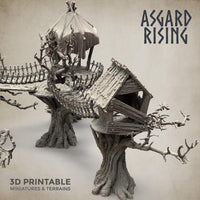3D Printed Asgard Rising Forest Village Modular Set 32mm Ragnarok D&D