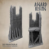 3D Printed Asgard Rising Fortified Village - Large Palisade Set 28mm - 32mm Ragnarok D&D