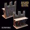 3D Printed Asgard Rising Fortified Village - Large Palisade Set 28mm - 32mm Ragnarok D&D