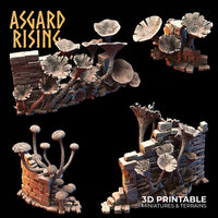 3D Printed Asgard Rising Fungi Ruins 28 32 mm Wargaming DnD
