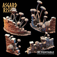 3D Printed Asgard Rising Fungi Ruins 28 32 mm Wargaming DnD
