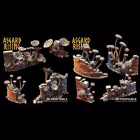 3D Printed Asgard Rising Fungi Ruins 28 32 mm Wargaming DnD