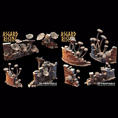 3D Printed Asgard Rising Fungi Ruins 28 32 mm Wargaming DnD