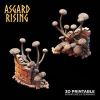 3D Printed Asgard Rising Fungi Ruins 28 32 mm Wargaming DnD