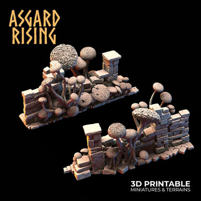 3D Printed Asgard Rising Fungi Ruins 28 32 mm Wargaming DnD