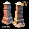 3D Printed Asgard Rising Gravestone and Tombstone Set 28mm-32mm Ragnarok D&D