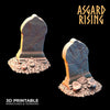 3D Printed Asgard Rising Gravestone and Tombstone Set 28mm-32mm Ragnarok D&D