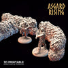 3D Printed Asgard Rising Hedge Bushes Set 28 - 32mm Ragnarok D&D