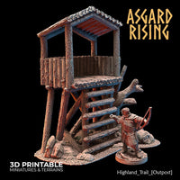 3D Printed Asgard Rising Highland Trail Terrain Set 28 32 mm Wargaming DnD