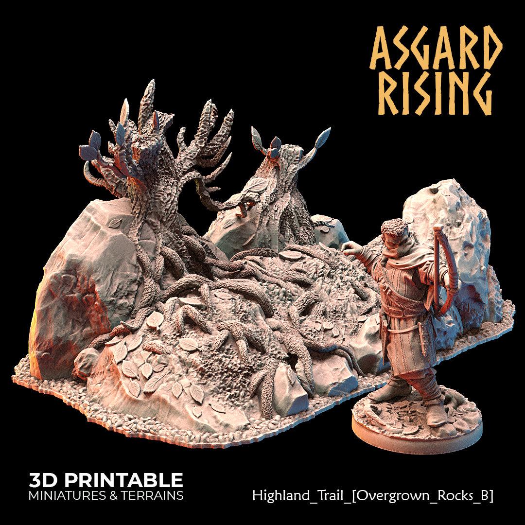 Asgard Rising Highland Trail Terrain Set – 3D Printed 28mm 32mm Wargaming D&D