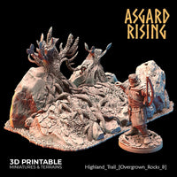 3D Printed Asgard Rising Highland Trail Terrain Set 28 32 mm Wargaming DnD