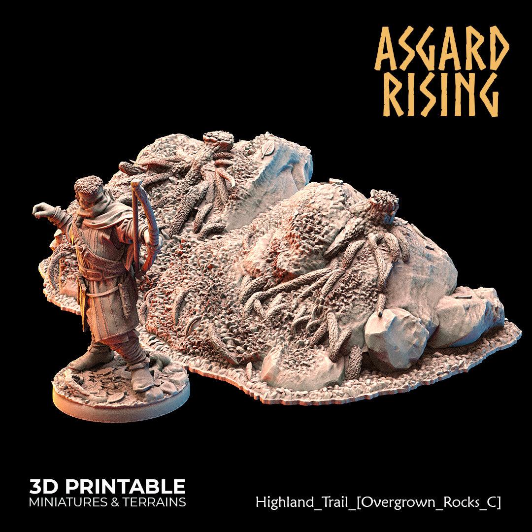 Asgard Rising Highland Trail Terrain Set – 3D Printed 28mm 32mm Wargaming D&D