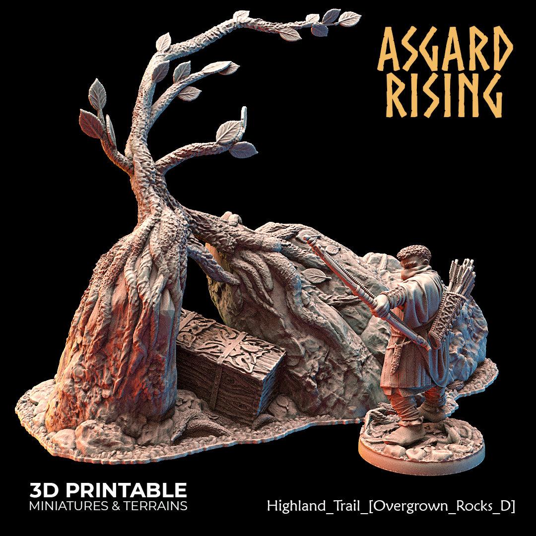 Asgard Rising Highland Trail Terrain Set – 3D Printed 28mm 32mm Wargaming D&D