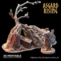 3D Printed Asgard Rising Highland Trail Terrain Set 28 32 mm Wargaming DnD