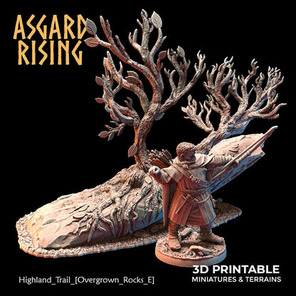 Asgard Rising Highland Trail Terrain Set – 3D Printed 28mm 32mm Wargaming D&D