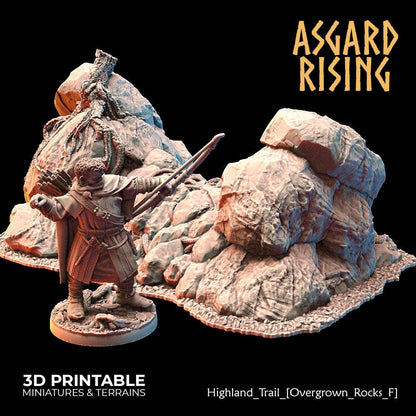Asgard Rising Highland Trail Terrain Set – 3D Printed 28mm 32mm Wargaming D&D