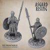 3D Printed Asgard Rising Resin Shield Maiden 28mm-32mm Ragnarok D&D