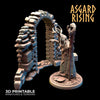 3D Printed Asgard Rising Ruined Tower -  Ragnarok D&D