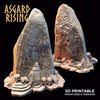 3D Printed Asgard Rising Rune Stones Set 28mm - 32mm Ragnarok D&D