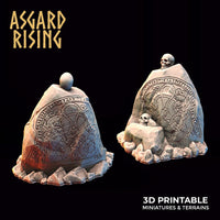 3D Printed Asgard Rising Rune Stones Set 28mm - 32mm Ragnarok D&D