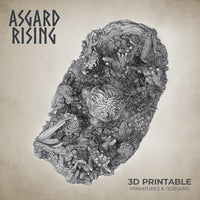 3D Printed Asgard Rising Sleeping Hill Giant Terrain 32mm D&D