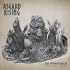3D Printed Asgard Rising Sleeping Hill Giant Terrain 32mm D&D