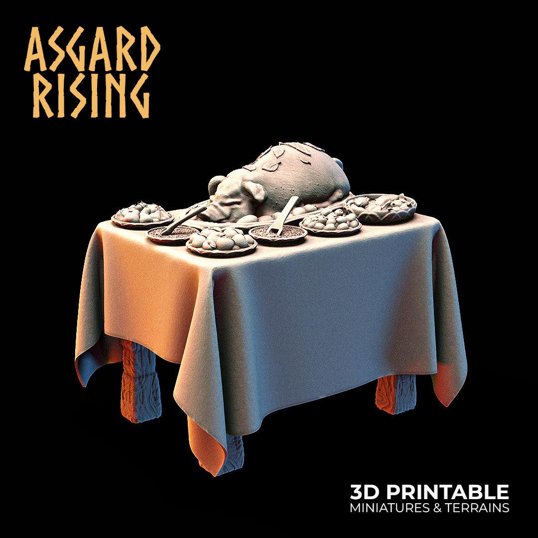 Asgard Rising Tavern Modular Terrain Set – 3D Printed 28mm 32mm D&D