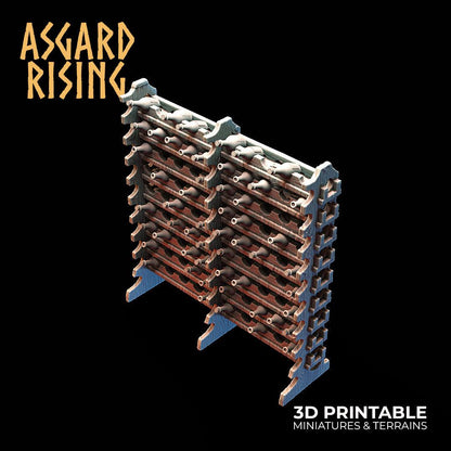 Asgard Rising Tavern Modular Terrain Set – 3D Printed 28mm 32mm D&D