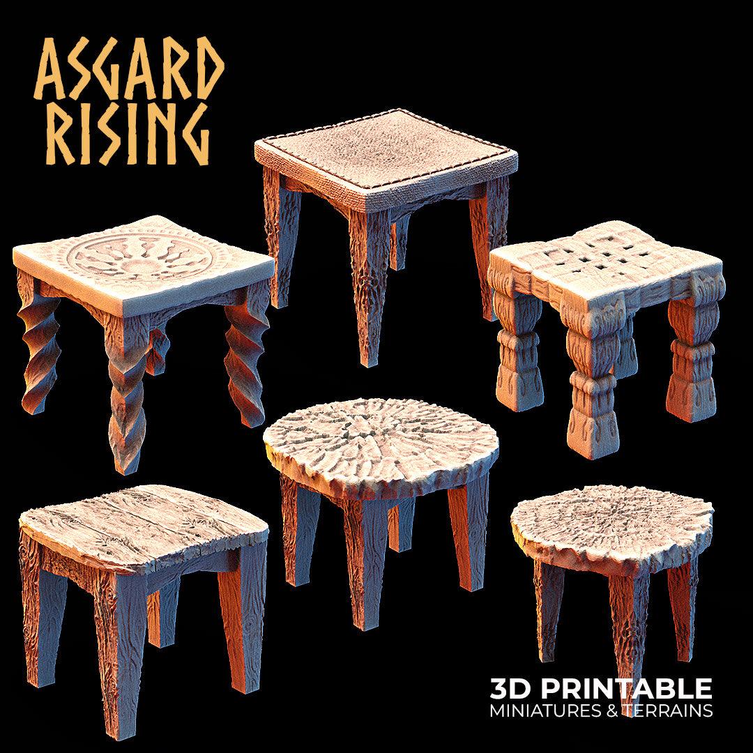 Asgard Rising Tavern Modular Terrain Set – 3D Printed 28mm 32mm D&D