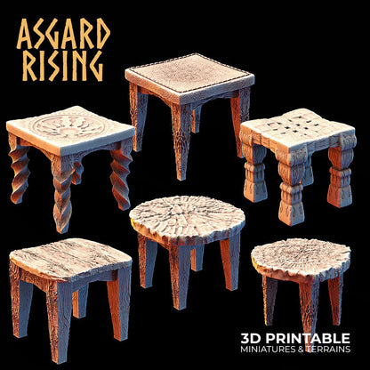 Asgard Rising Tavern Modular Terrain Set – 3D Printed 28mm 32mm D&D