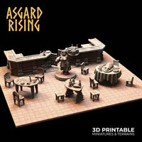 3D Printed Asgard Rising Tavern Modular Terrain Set 28mm - 32mm
