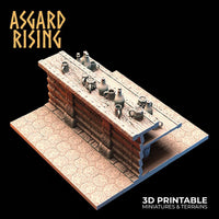 3D Printed Asgard Rising Tavern Modular Terrain Set 28mm - 32mm