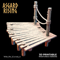 3D Printed Asgard Rising The Coastal Harbor Pier Set 28 32 mm Wargaming DnD