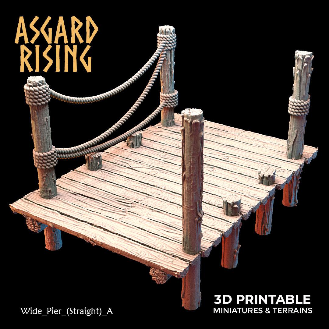 3D Printed Asgard Rising The Coastal Harbor Pier Set 28 32 mm Wargaming DnD